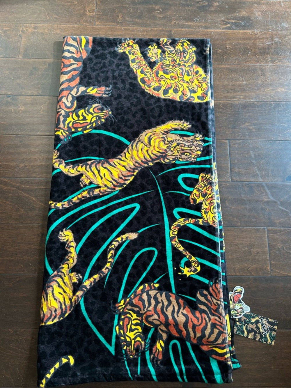 Don Ed Hardy Beach Towel Brand New Tigers 36”x72” Leopard Print